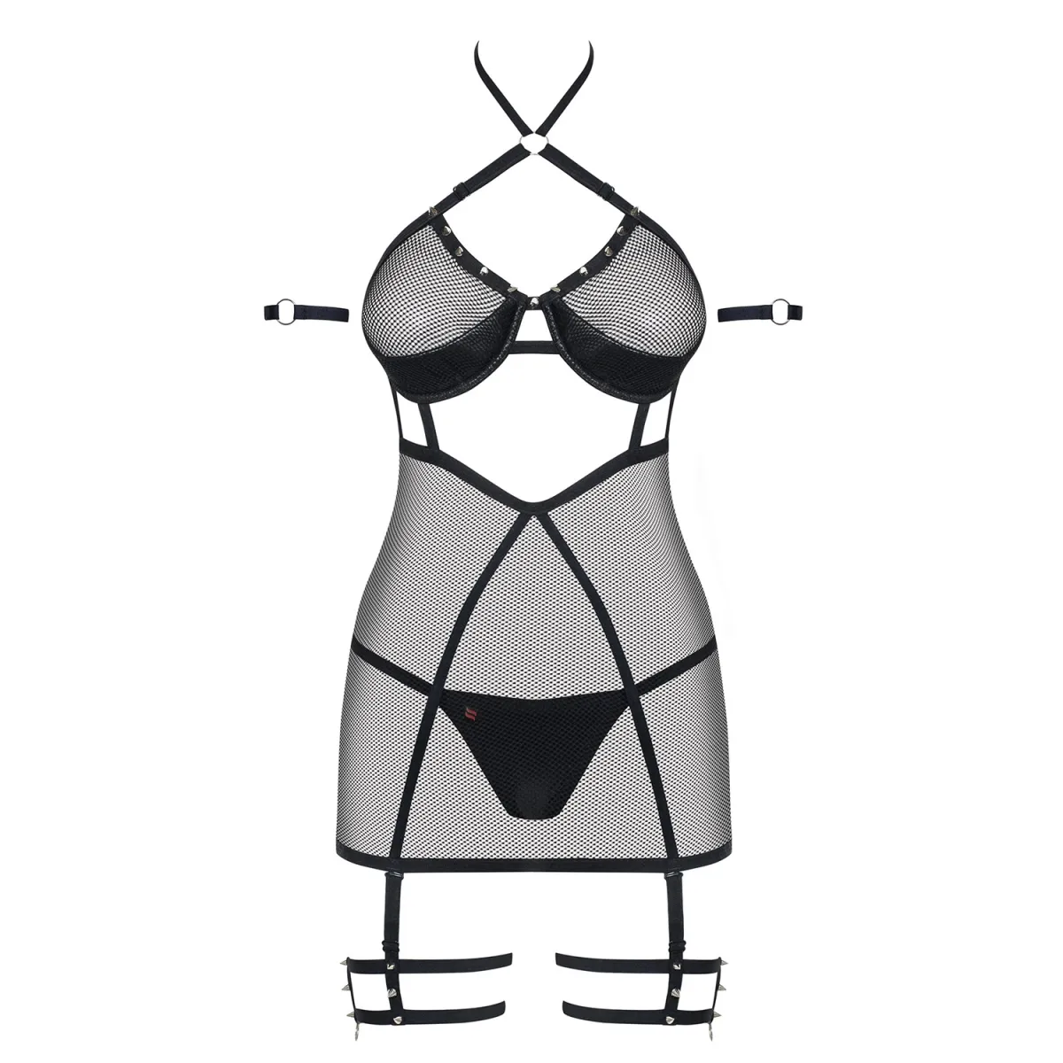 858-CHE-1 Chermise schwarz von Obsessive | Fesselliebe.de