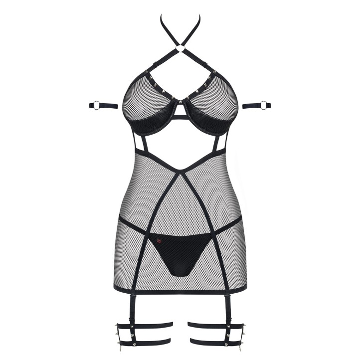 858-CHE-1 Chermise schwarz von Obsessive | Fesselliebe.de
