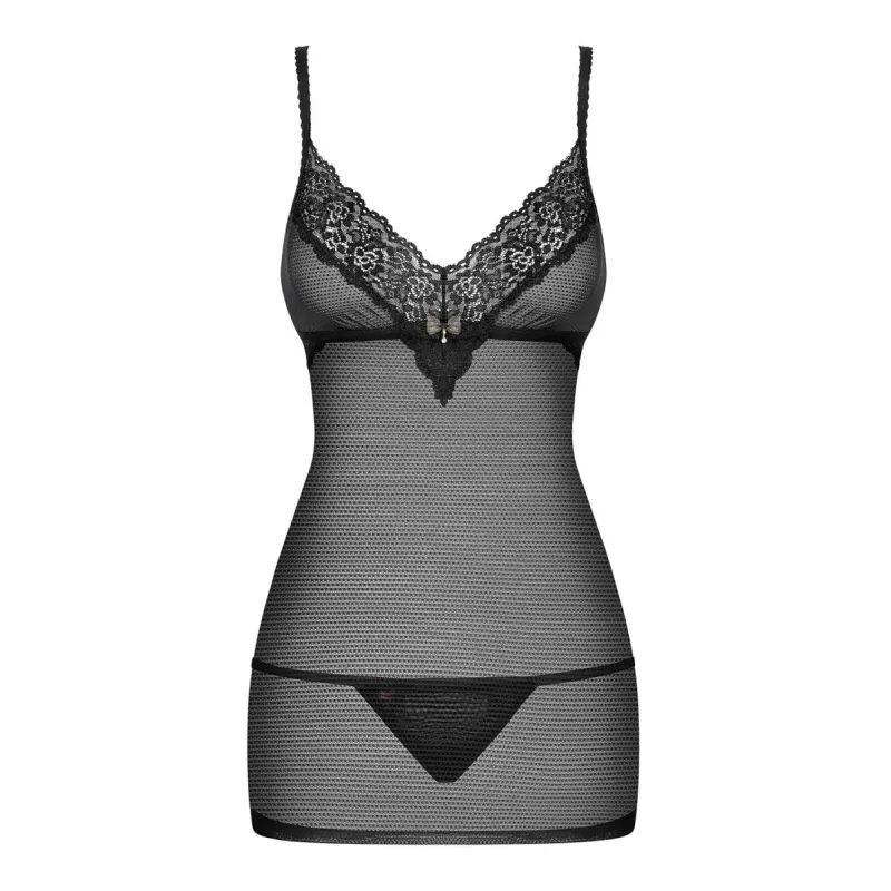 852-CHE-1 Chermise schwarz von Obsessive | Fesselliebe.de