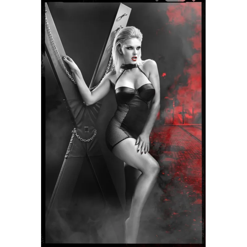 Schwarzes Minikleid DDFeme001 von Demoniq Dark Desire Collection | Fesselliebe.de