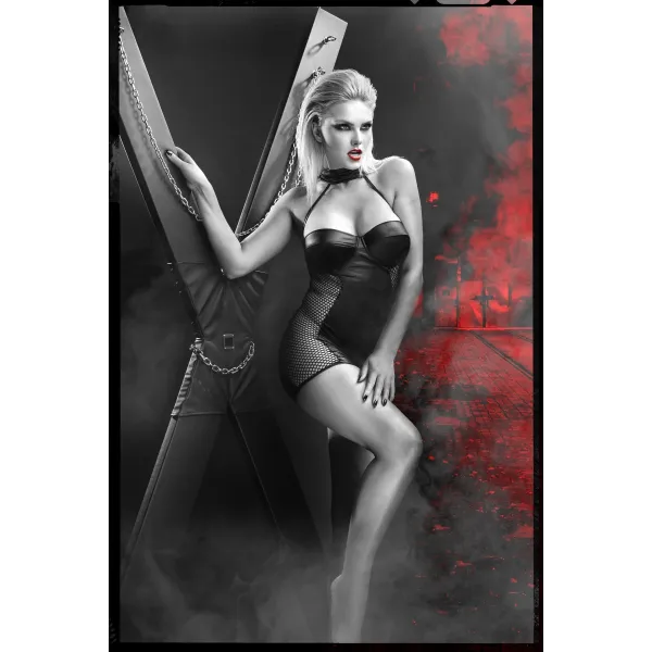 Schwarzes Minikleid DDFeme001 von Demoniq Dark Desire Collection | Fesselliebe.de