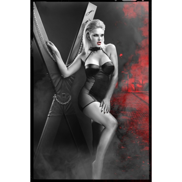 Schwarzes Minikleid DDFeme001 von Demoniq Dark Desire Collection | Fesselliebe.de