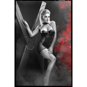 Schwarzes Minikleid DDFeme001 von Demoniq Dark Desire Collection | Fesselliebe.de