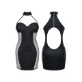 Schwarzes Minikleid DDFeme001 von Demoniq Dark Desire Collection