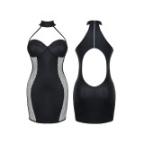 Schwarzes Minikleid DDFeme001 von Demoniq Dark Desire Collection | Fesselliebe.de