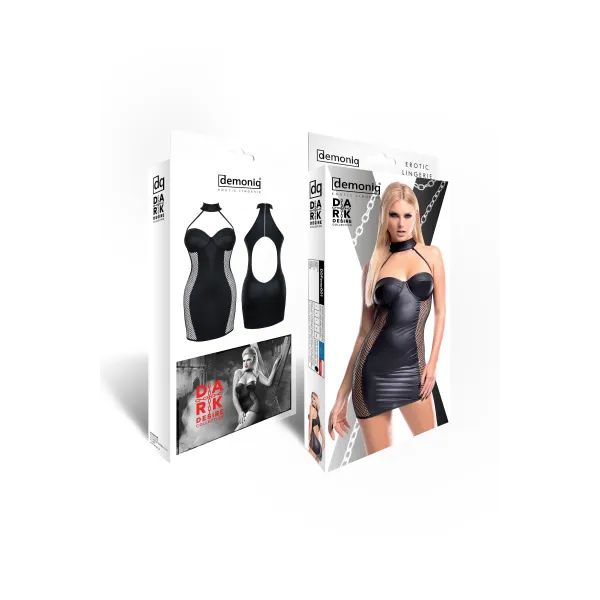 Schwarzes Minikleid DDFeme001 von Demoniq Dark Desire Collection | Fesselliebe.de