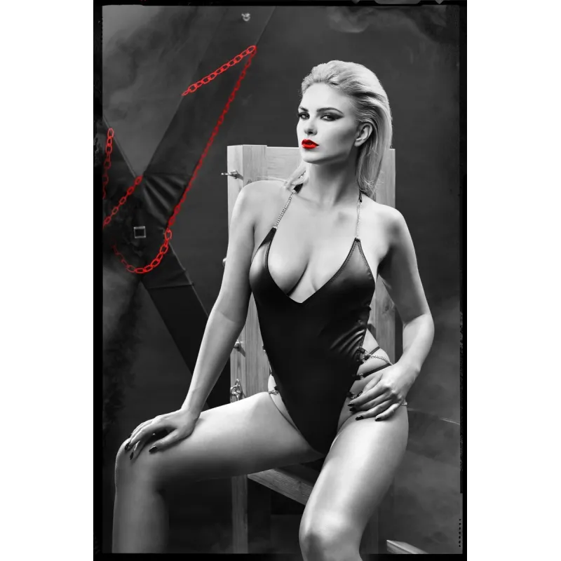 Schwarzer Ketten-Body DDLitai001 von Demoniq Dark Desire Collection | Fesselliebe.de