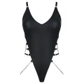 Schwarzer Ketten-Body DDLitai001 von Demoniq Dark Desire Collection