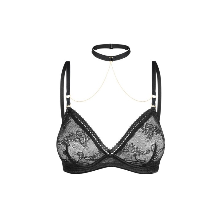 BH-Träger, Halsband und goldenen Ketten 2618 von Petite Noir | Fesselliebe.de