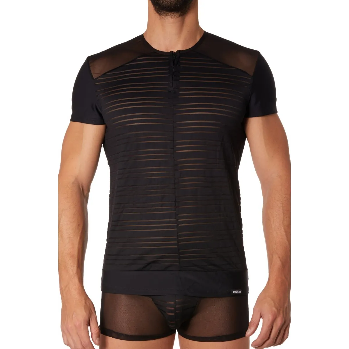 Schwarzes Herren T-Shirt 906-81 von Look Me | Fesselliebe.de