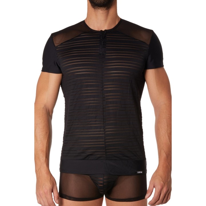 Schwarzes Herren T-Shirt 906-81 von Look Me | Fesselliebe.de