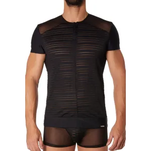 Schwarzes Herren T-Shirt 906-81 von Look Me | Fesselliebe.de