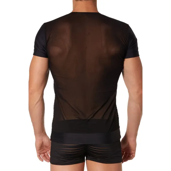 Schwarzes Herren T-Shirt 906-81 von Look Me | Fesselliebe.de