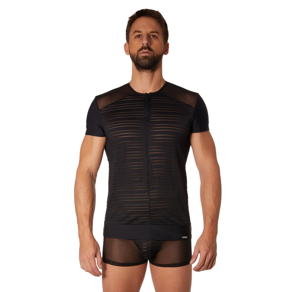 Schwarzes Herren T-Shirt 906-81 von Look Me | Fesselliebe.de