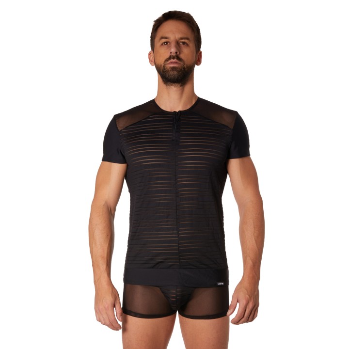 Schwarzes Herren T-Shirt 906-81 von Look Me | Fesselliebe.de