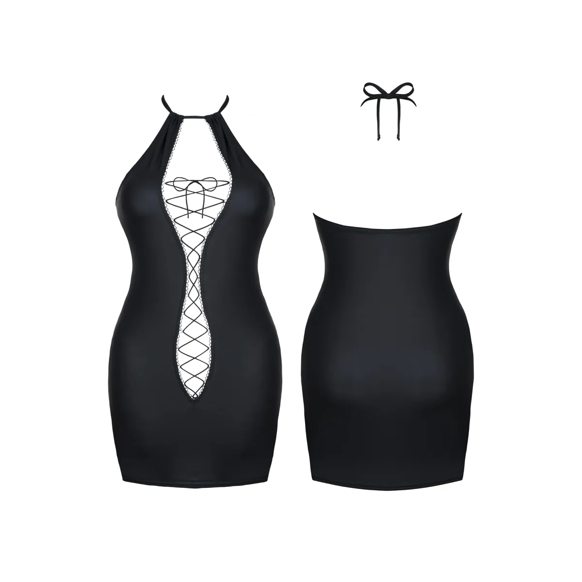 Schwarzes Minikleid DDFojbe001 von Demoniq Dark Desire Collection | Fesselliebe.de