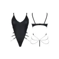 Schwarzer Ketten-Body DDKery001 von Demoniq Dark Desire Collection
