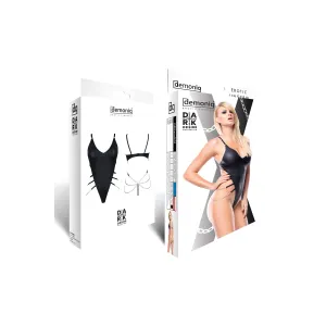 Schwarzer Ketten-Body DDKery001 von Demoniq Dark Desire Collection