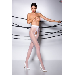 Ouvert Strumpfhose TI OPEN 007 weiß von Passion Erotic Line | Fesselliebe.de