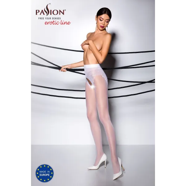Ouvert Strumpfhose TI OPEN 006 weiß von Passion Erotic Line | Fesselliebe.de