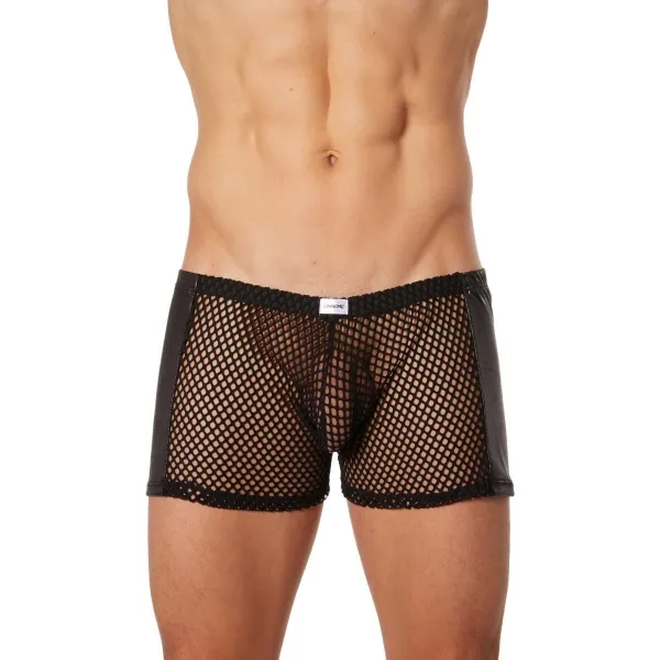 Schwarze Herren Boxer Short 911-67 von Look Me | Fesselliebe.de