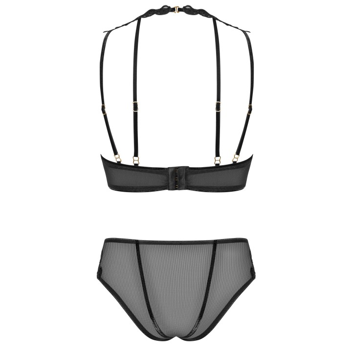Set aus Bügel-BH mit Stickerei und Panty 171818 von Petite Noir | Fesselliebe.de