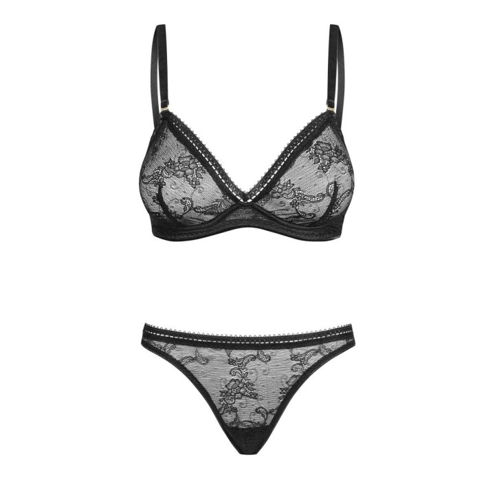 Set aus Bügel-BH Spitze und String 030418 von Petite Noir | Fesselliebe.de