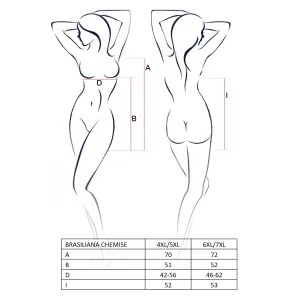 Schwarzes Negligee Brasiliana Plus Size von Passion Dessous