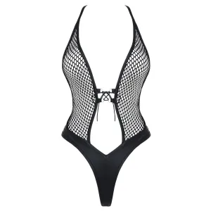 Schwarzer Body DDTetyda001 von Demoniq Dark Desire Collection