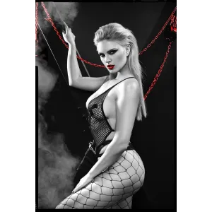 Schwarzer Body DDTetyda001 von Demoniq Dark Desire Collection