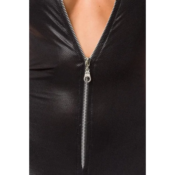 Schwarzer Wetlook Overall 18202 von Saresia | Fesselliebe.de