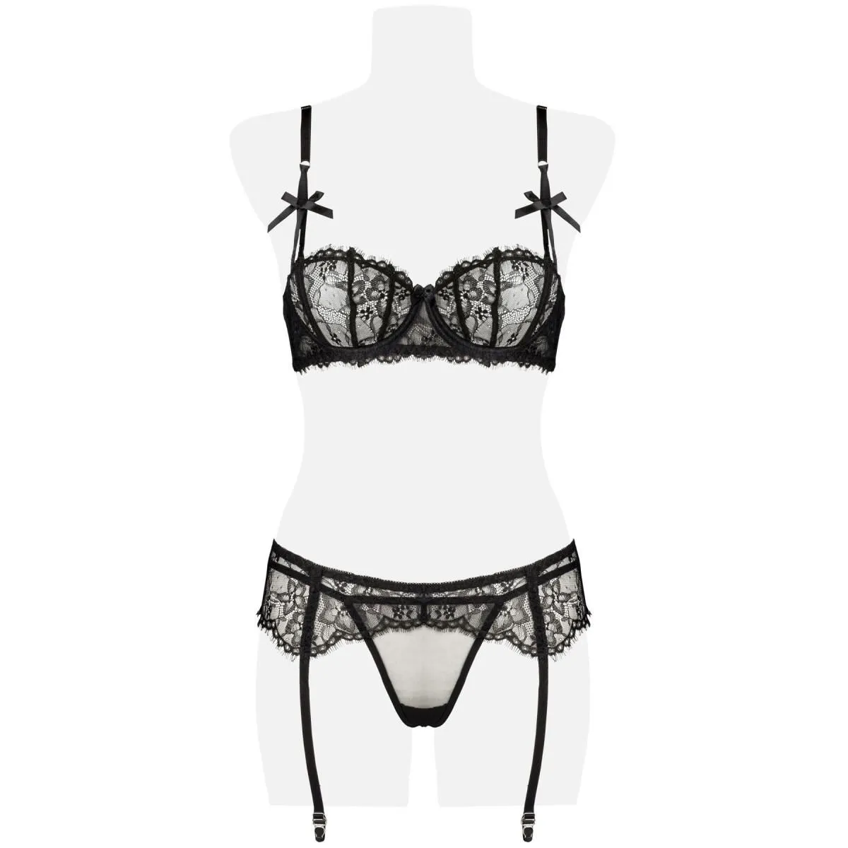 3-teiliges Straps-BH-Set 15121 von Grey Velvet | Fesselliebe.de