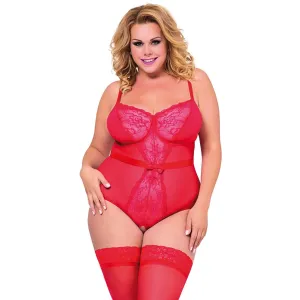 Roter Amelia Body 1857 von Softline Plus Size
