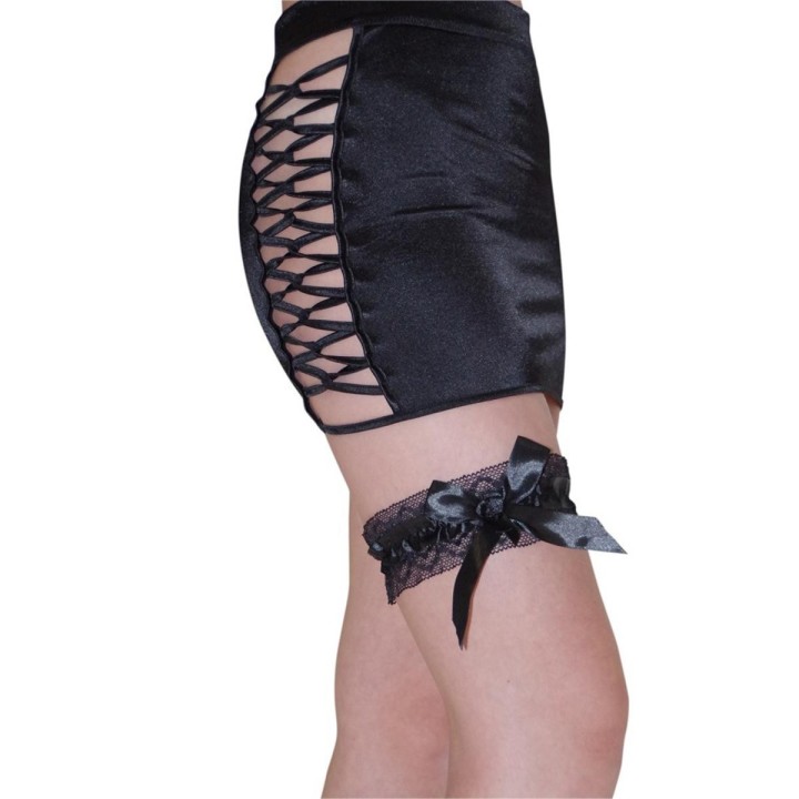 Schwarzes Strumpfband Dallas von Legg Story | Fesselliebe.de