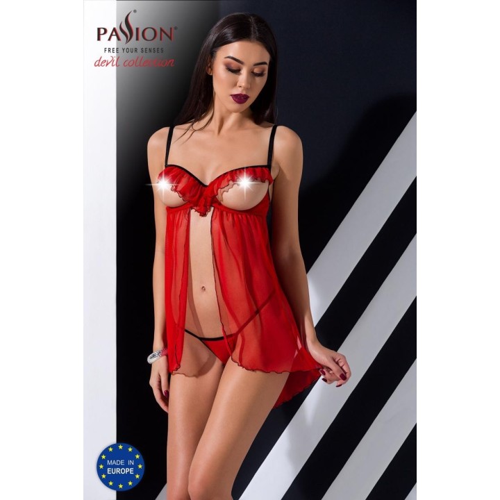 Rotes ouvert Chemise Cherry von Passion Devil Collection | Fesselliebe.de