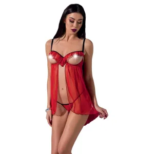 Rotes ouvert Chemise Cherry von Passion Devil Collection