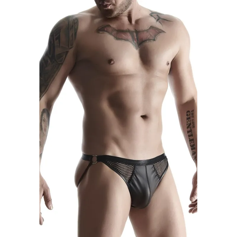 Jock Slip BRI007 schwarz von Regnes Fetish Planet | Fesselliebe.de