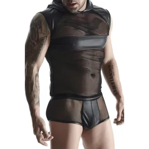 Kapuzen-Shirt TSH005 schwarz von Regnes Fetish Planet | Fesselliebe.de