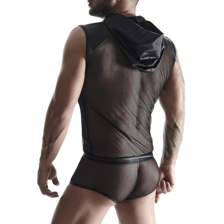 Kapuzen-Shirt TSH005 schwarz von Regnes Fetish Planet | Fesselliebe.de