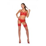 Rotes BH-Set L-143 von Excellent Beauty | Fesselliebe.de