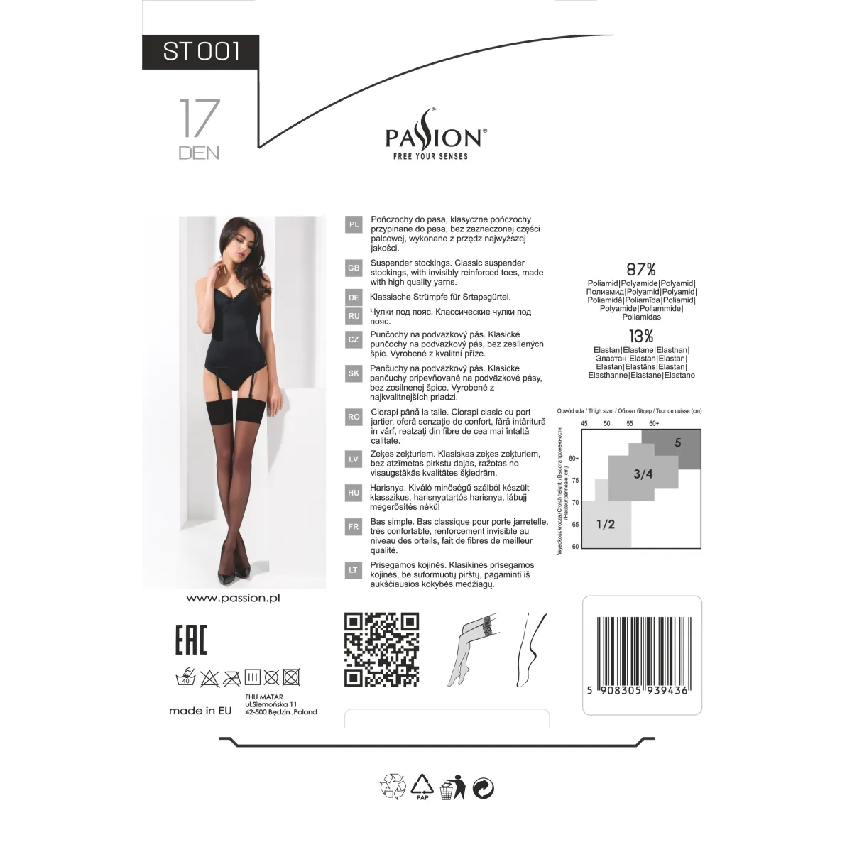 Strümpfe ST001 weiß von Passion | Fesselliebe.de