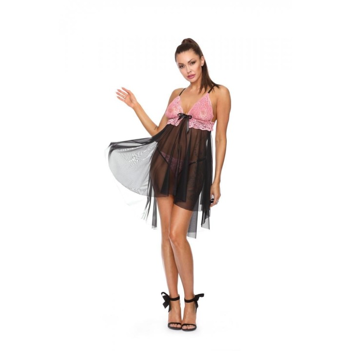 Schwarzes Babydoll D-332 von Excellent Beauty | Fesselliebe.de
