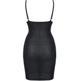 Schwarzes Minikleid CADR003 von Demoniq Carnival Party Line | Fesselliebe.de