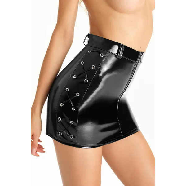 Schwarzer Minirock SK055 von 7-Heaven | Fesselliebe.de