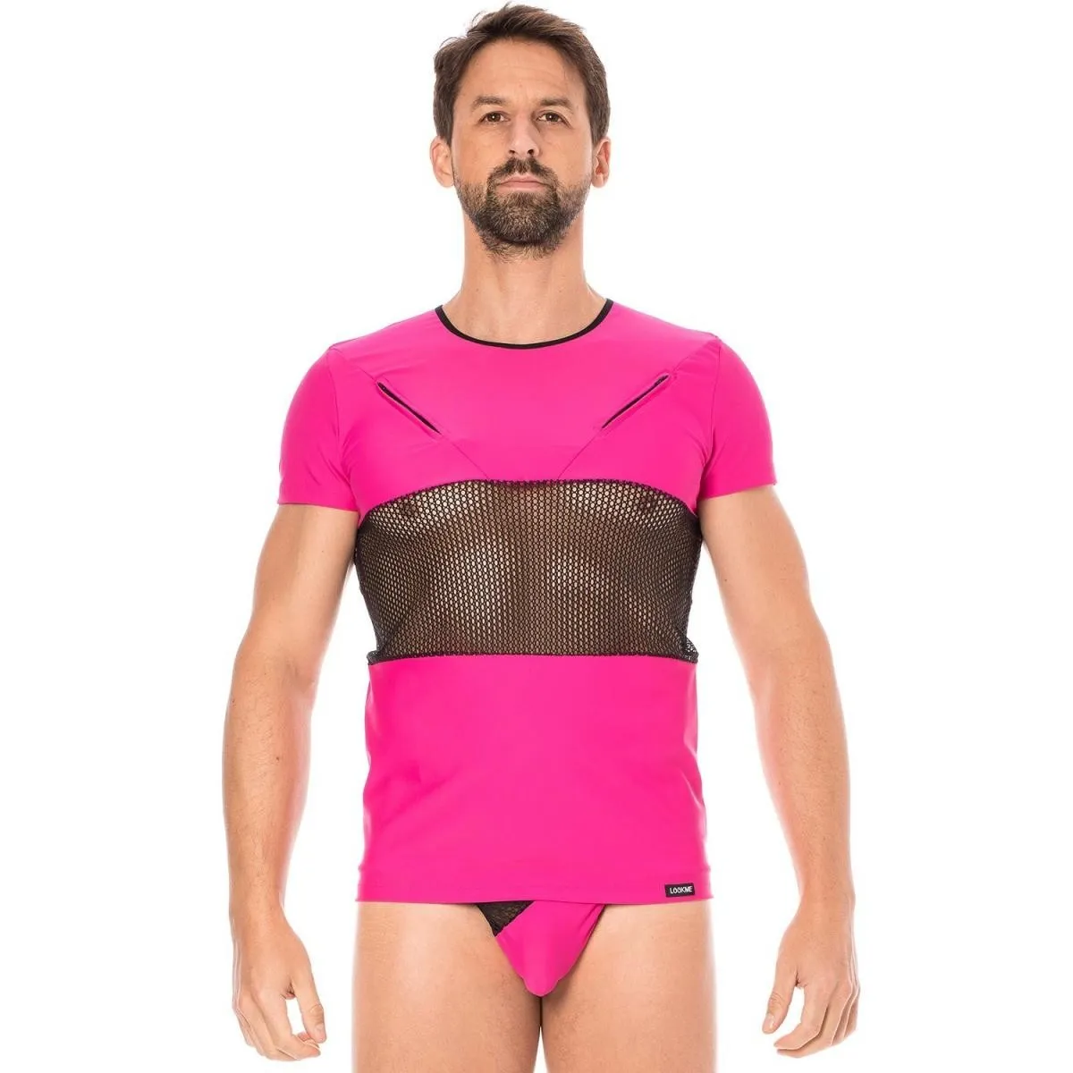 Herren T-Shirt 2004-81 magenta von Look Me | Fesselliebe.de