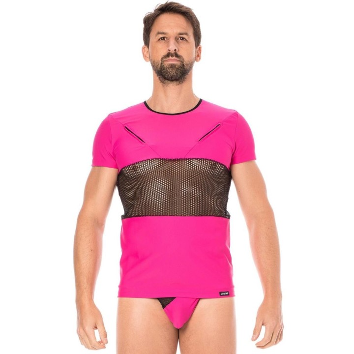 Herren T-Shirt 2004-81 magenta von Look Me | Fesselliebe.de