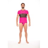 Herren T-Shirt 2004-81 magenta von Look Me | Fesselliebe.de