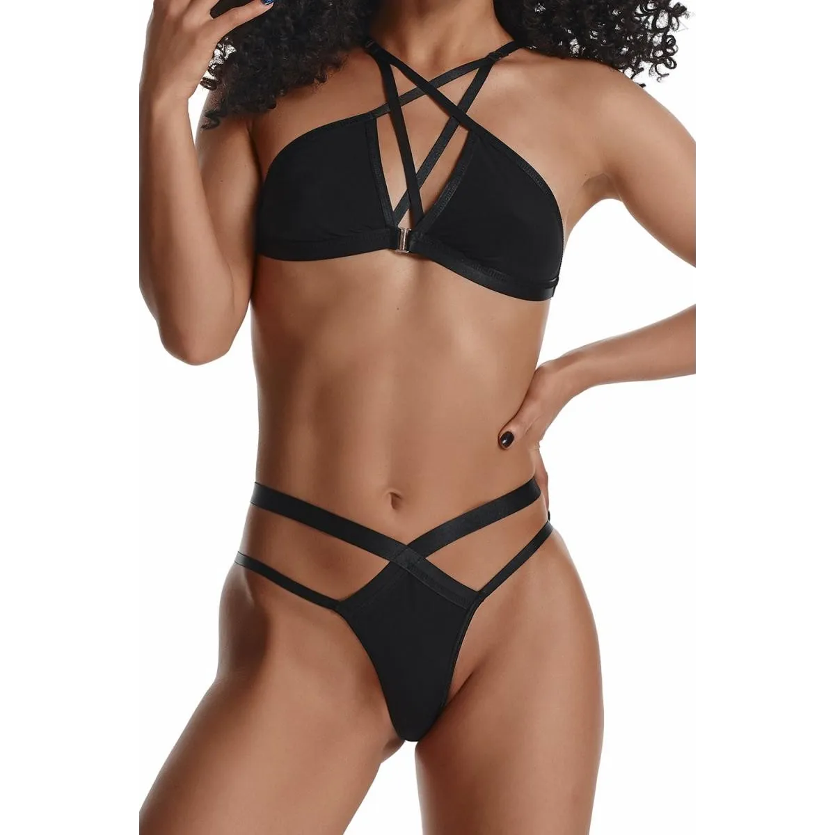 Schwarzes Set LXCasilda001 von Demoniq LadyX | Fesselliebe.de