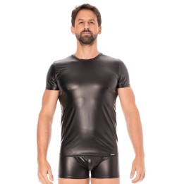 Schwarze Wetlook T-Shirt 2008-81 von Look Me | Fesselliebe.de