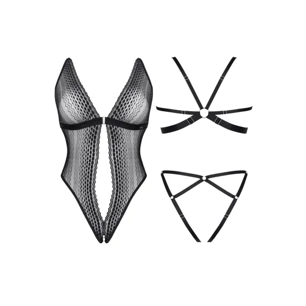 Schwarzer Body LXIsbel001 von Demoniq LadyX | Fesselliebe.de